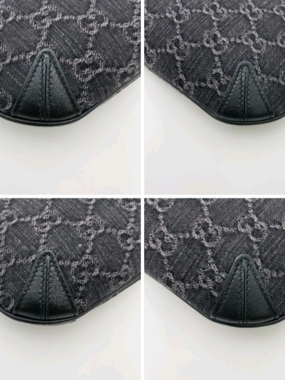 SALE! Gucci Horsebit Slim Small GG Denim/Leather Black Hand/Shoulder Bag - Picture 9 of 16